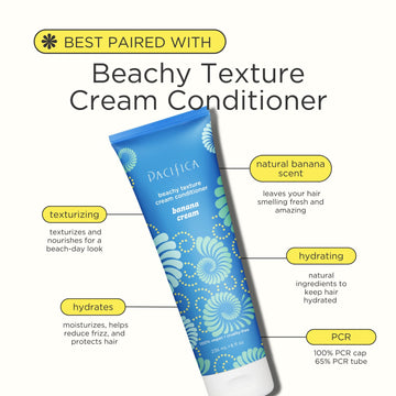 Banana Cream Beachy Texture Foam Shampoo - Haircare - Pacifica Beauty