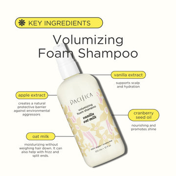 Vanilla Oat Milk Volumizing Foam Shampoo - Haircare - Pacifica Beauty