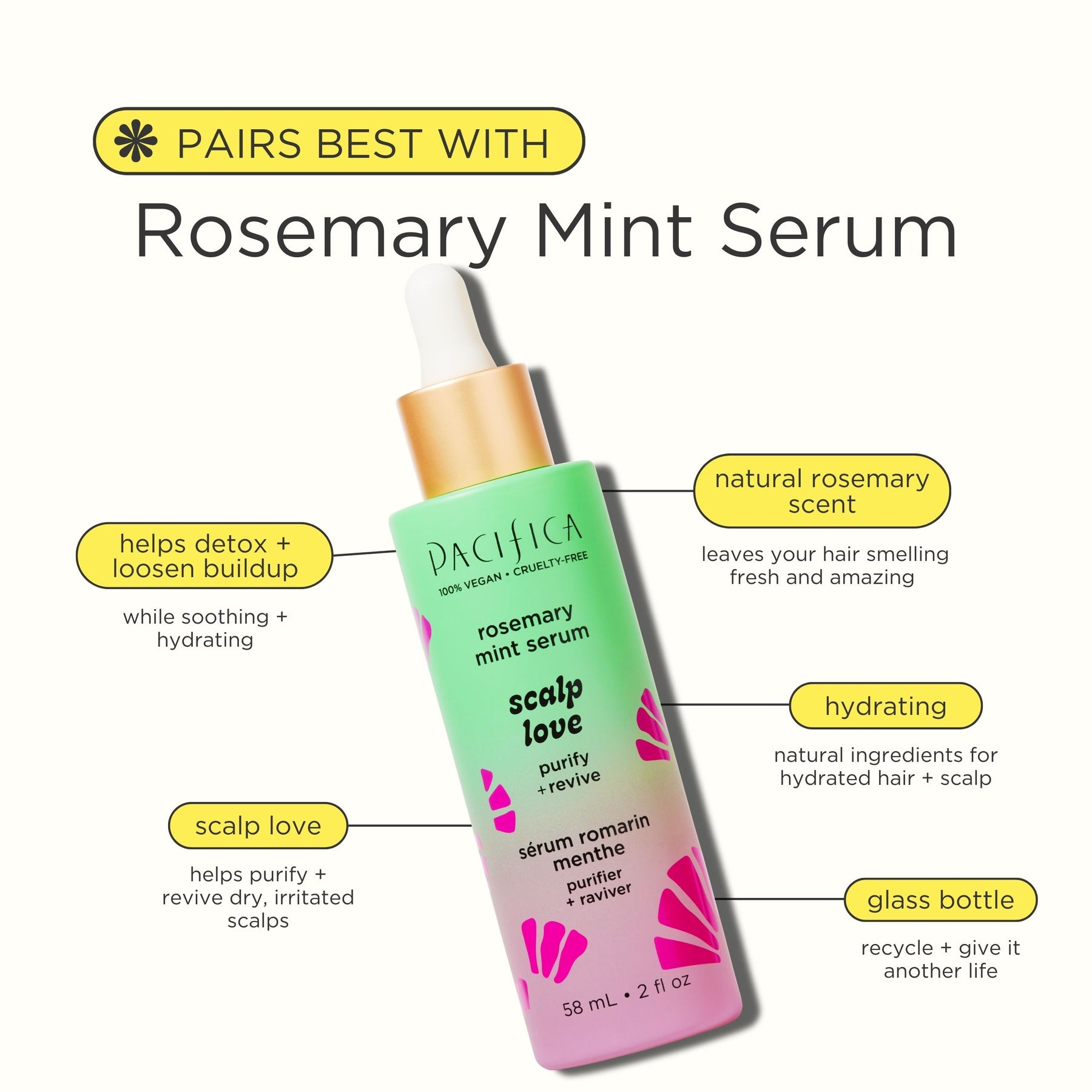 Scalp Love Daily Scalp Refresher Rosemary Mint - Haircare - Pacifica Beauty