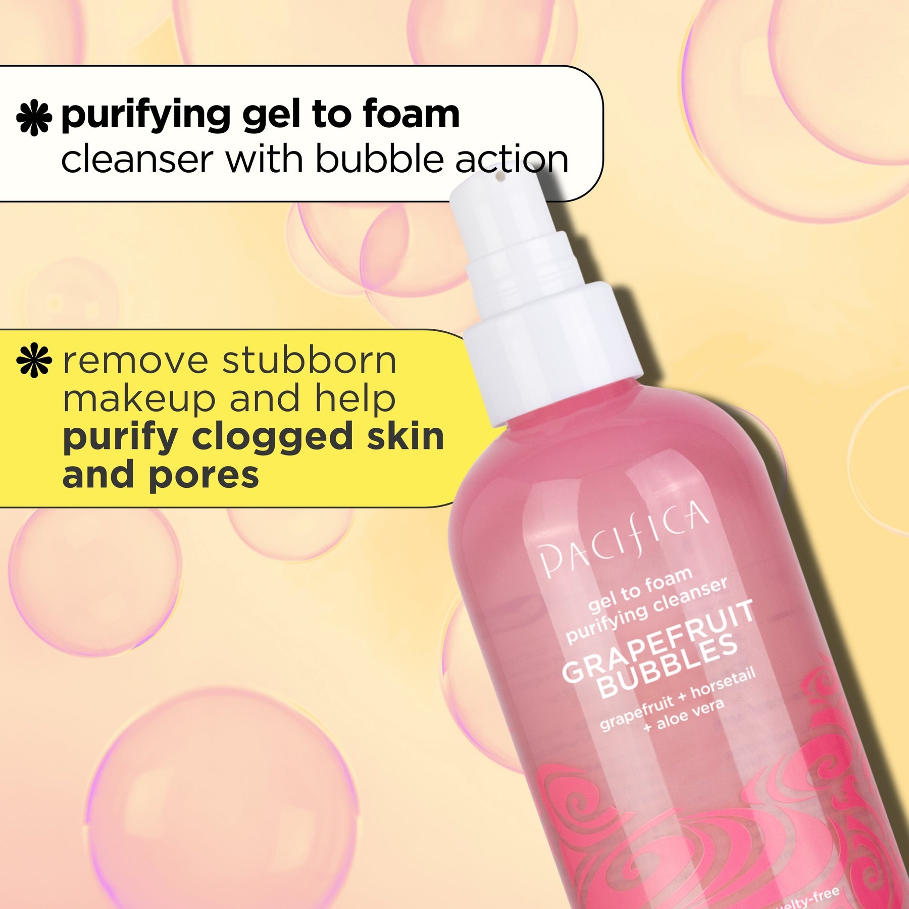 Grapefruit Bubbles Gel to Foam Purifying Cleanser - Skin Care - Pacifica Beauty