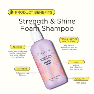 Jasmine Agave Strength + Shine Foaming Shampoo - Haircare - Pacifica Beauty