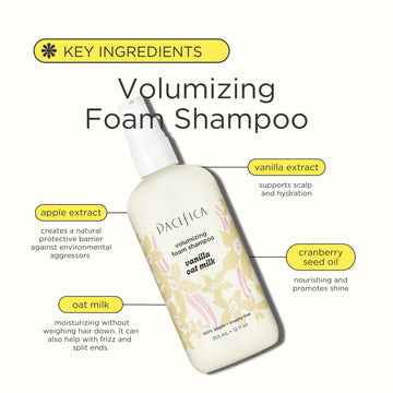 Vanilla Oat Milk Volumizing Foam Shampoo - Haircare - Pacifica Beauty