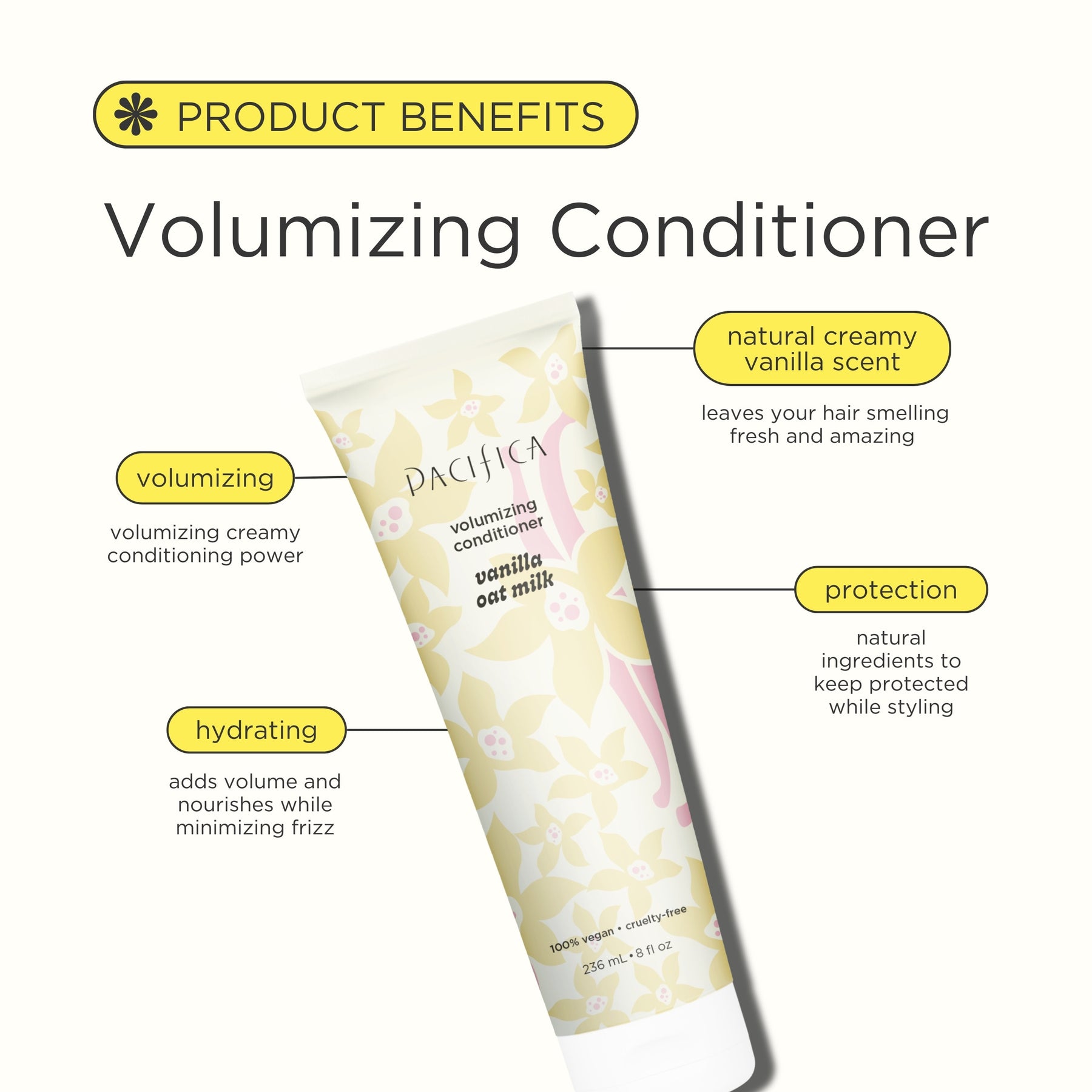 Vanilla Oat Milk Volumizing Conditioner - Haircare - Pacifica Beauty