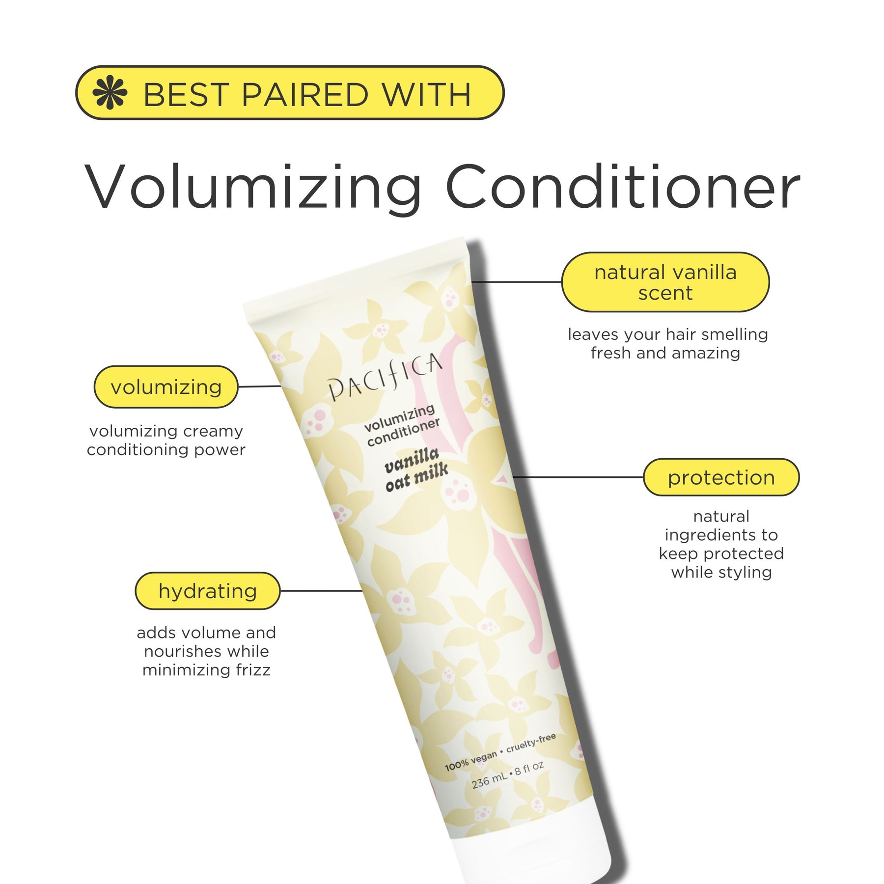 Vanilla Oat Milk Volumizing Mousse - Haircare - Pacifica Beauty