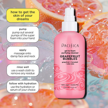 Grapefruit Bubbles Gel to Foam Purifying Cleanser