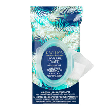 Coconut Milk & Essential Oils Underarm Deodorant Wipes - Bath & Body - Pacifica Beauty