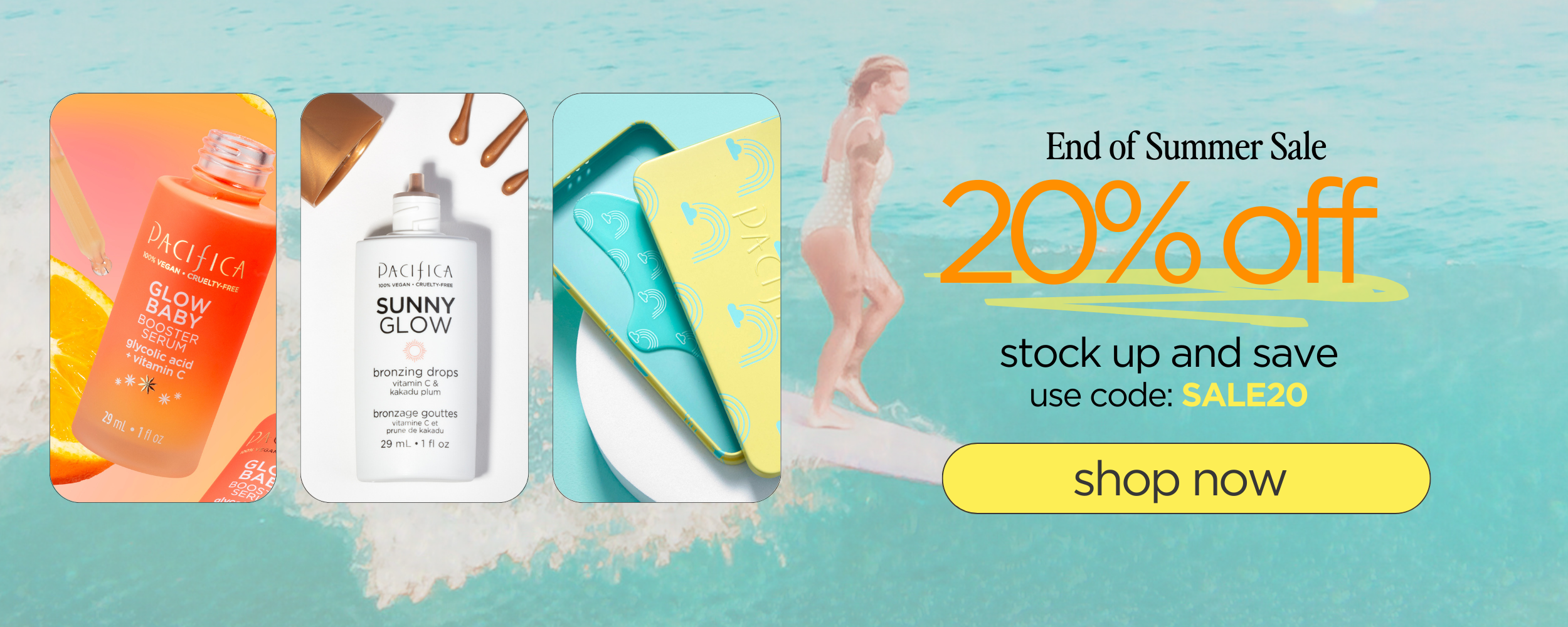 End of Summer Sale 20% OOF stock up & save. use code: SALE20 Shop now