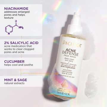 Acne Defense Face Wash - Skin Care - Pacifica Beauty