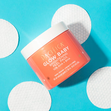 Glow Baby Brightening Peel Pads 10% AHA + BHA - Skin Care - Pacifica Beauty