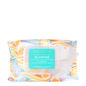 Glowing Glycolic Acid, Orange & Vanilla Makeup Removing Wipes - Skin Care - Pacifica Beauty