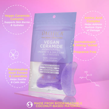 Vegan Ceramide Hydration Fill Undereye & Smile Line Jelly Patches - Skin Care - Pacifica Beauty